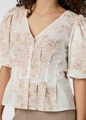 Timra emb rose bluse Dusty Rose Neo Noir 
